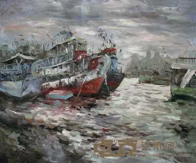 周碧初 归航 50×60cm